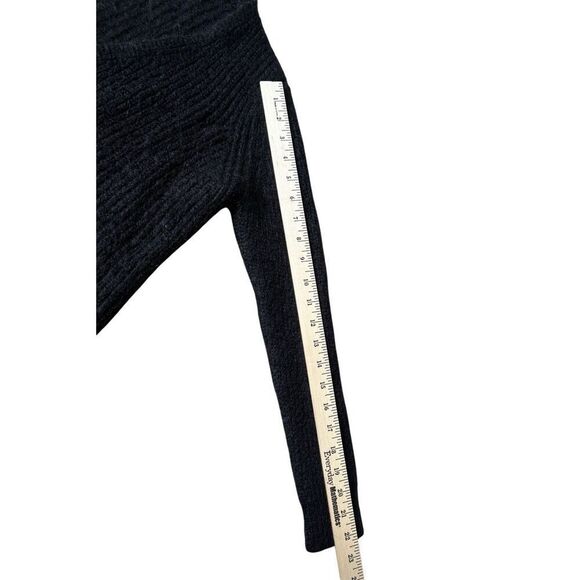 Cos Mohair Wool Cardigan size S Ribbed Black Open Front - Picture 6 of 7